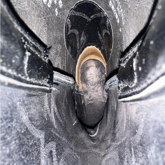 Vintage 90s Justin women’s Black African Dress Lizard skin cowboy boots - Picture 7 of 12